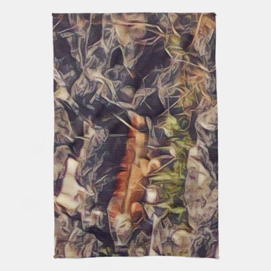 Orange Guana Art Geschirrtuch (Vertikal)