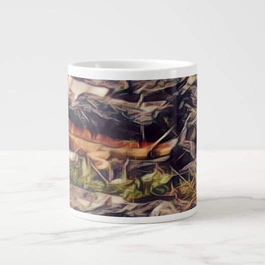 Orange Guana Art Jumbo-Tasse (Vorderseite)