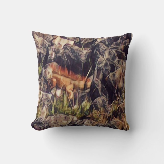 Orange Guana Art Kissen (Vorderseite)