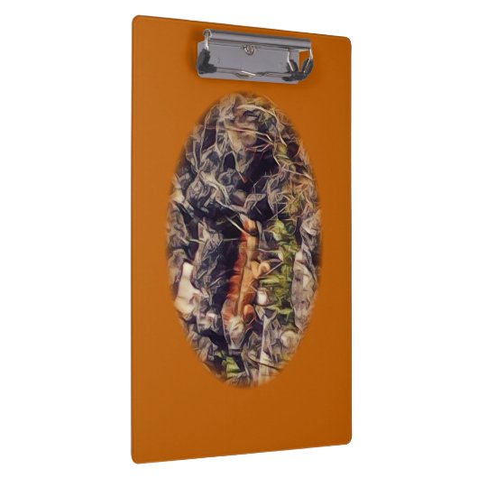 Orange Guana Art Klemmbrett (Rechts)