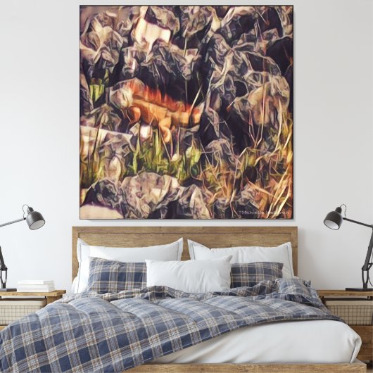 Orange Guana Art Leinwanddruck (Insitu (Schlafzimmer))