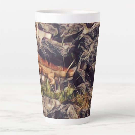 Orange Guana Art Milchtasse (Vorderseite)