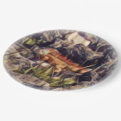 Orange Guana Art Pappteller (Schrägansicht)