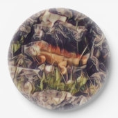 Orange Guana Art Pappteller (Vorderseite)