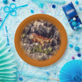 Orange Guana Art Pappteller (Party)