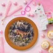 Orange Guana Art Pappteller (Party)