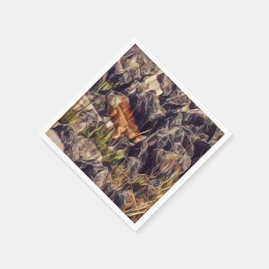 Orange Guana Art Serviette (Ecke)