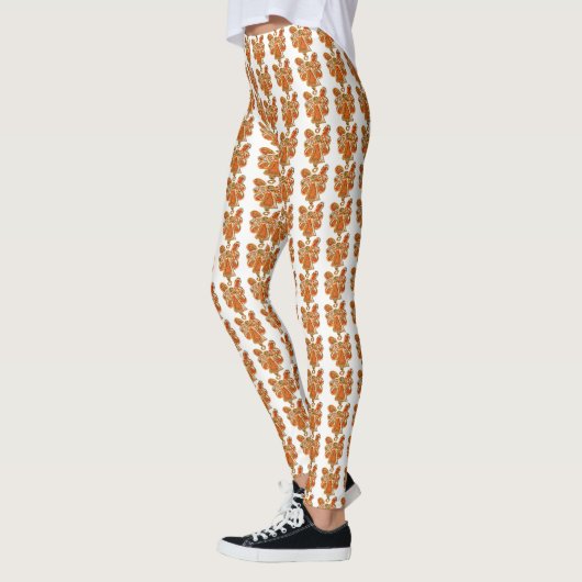 Orange Guardian Angel Art Custom Holiday Leggings (Links)
