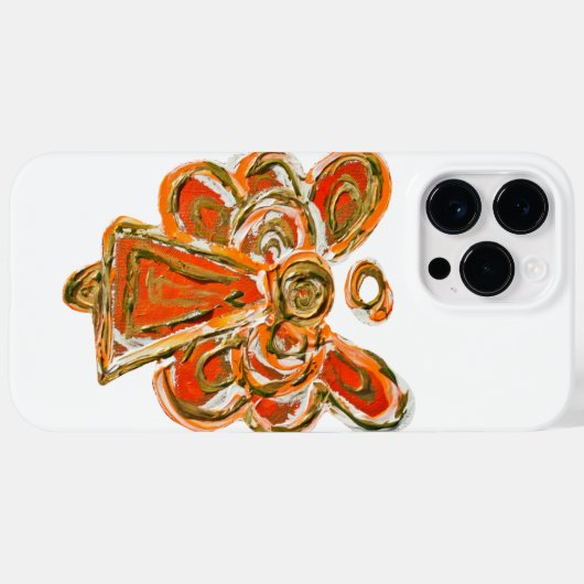 Orange Guardian Angel Art Custom iPhone Case (Rückseite (Horizontal))