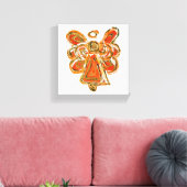 Orange Guardian Angel Art Wrapped Canvas Malerei Leinwanddruck (Insitu (Wohnzimmer))