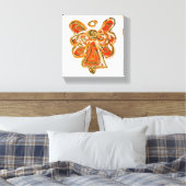 Orange Guardian Angel Art Wrapped Canvas Malerei Leinwanddruck (Insitu (Schlafzimmer))