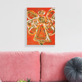 Orange Guardian Angel Art Wrapped Canvas Malerei Leinwanddruck (Insitu (Wohnzimmer))