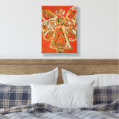 Orange Guardian Angel Art Wrapped Canvas Malerei Leinwanddruck (Insitu (Schlafzimmer))