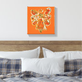 Orange Guardian Angel Art Wrapped Canvas Malerei Leinwanddruck (Insitu (Schlafzimmer))