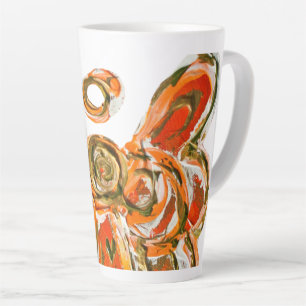Orange Guardian Angel Custom Latte Coffee Tasse Cu