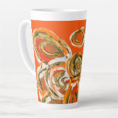 Orange Guardian Angel Custom Latte Coffee Tasse Cu (Linke Ecke)