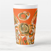 Orange Guardian Angel Custom Latte Coffee Tasse Cu (Vorderseite)