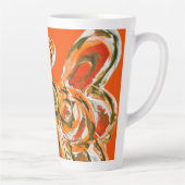 Orange Guardian Angel Custom Latte Coffee Tasse Cu (Rechts)