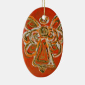 Orange Guardian Angel Keramik Ornament (Rechts)