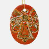 Orange Guardian Angel Keramik Ornament (Hinten)