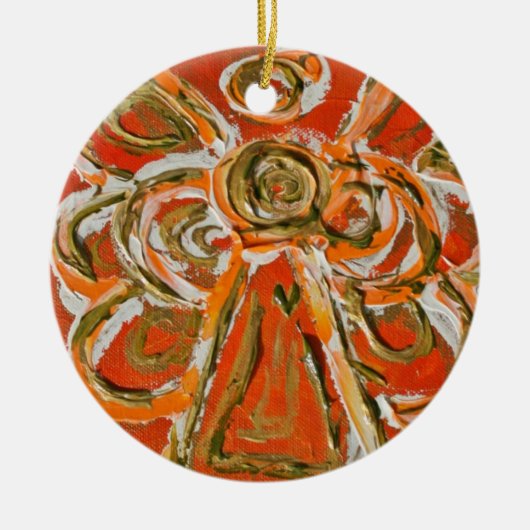 Orange Guardian Angel Ornament Pendant (Vorne)