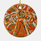 Orange Guardian Angel Ornament Pendant (Hinten)