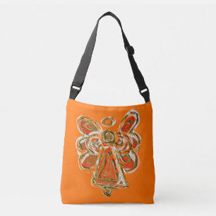 Orange Guardian Angel Pursuit Art Cross Body Bag Tragetaschen Mit Langen Trägern