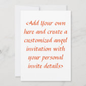 Orange Guardian Engel Custom Einladung oder Einlad (Rückseite)