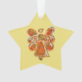 Orange Guardian Engel Weihnachtsanhänger Ornament (Vorderseite)