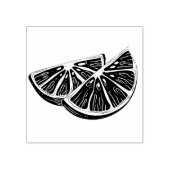 Orange Gummistempel (Prägung)