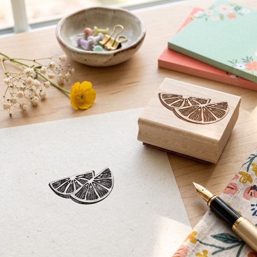 Orange Gummistempel