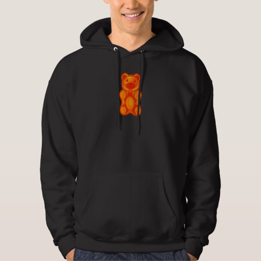 Orange Gummy Bear Candy Hoodie (Vorderseite)