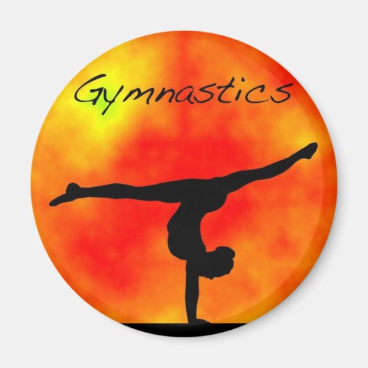 Orange Gymnastics Magnet (Vorne)