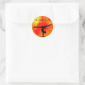 Orange Gymnastik Sticker (Tasche)