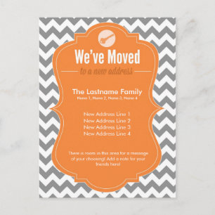 Orange haben wir Adressenänderung Postkarten