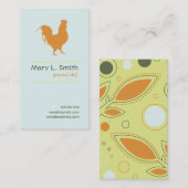 Orange Hahn Visitenkarte (Vorne/Hinten)