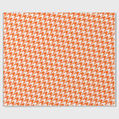 Orange Hahnentrittmuster Geschenkpapier (Flach)