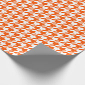 Orange Hahnentrittmuster Geschenkpapier (Ecke)