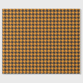 Orange Hahnentrittmuster Textile Muster Geschenkpapier (Flach)