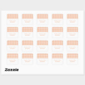 Orange Hahnentrittmuster Wedding Stickers (Blatt)