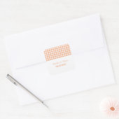 Orange Hahnentrittmuster Wedding Stickers (Umschlag)