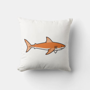 Orange Hai Wurfkissen Kissen