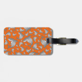 Orange Haifischmuster Gepäckanhänger (Rückseite horizontal)