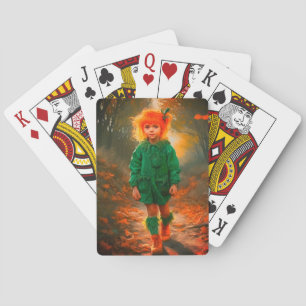 Orange Haired Girl Spielkarten