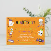 Orange Hajagween Einladung (Stehend Vorderseite)