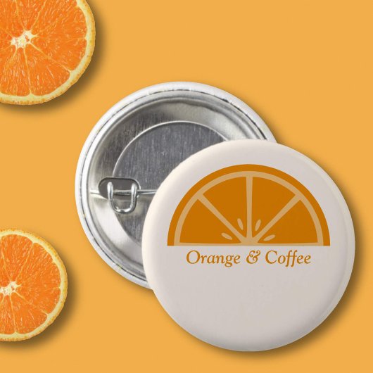 Orange Half Slice Button
