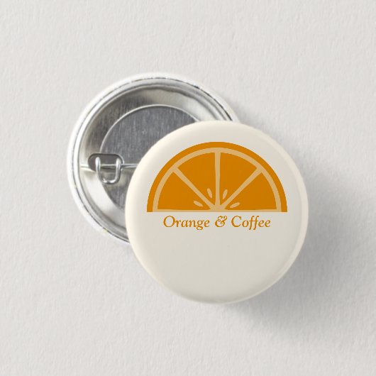Orange Half Slice Button (Vorne & Hinten)