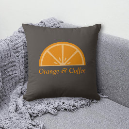 Orange Half Slice Kissen