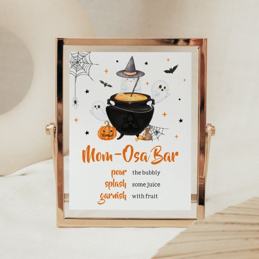 Orange Halloween Baby Braut Mama Osa Bar Poster