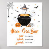 Orange Halloween Baby Braut Mama Osa Bar Poster (Vorne)